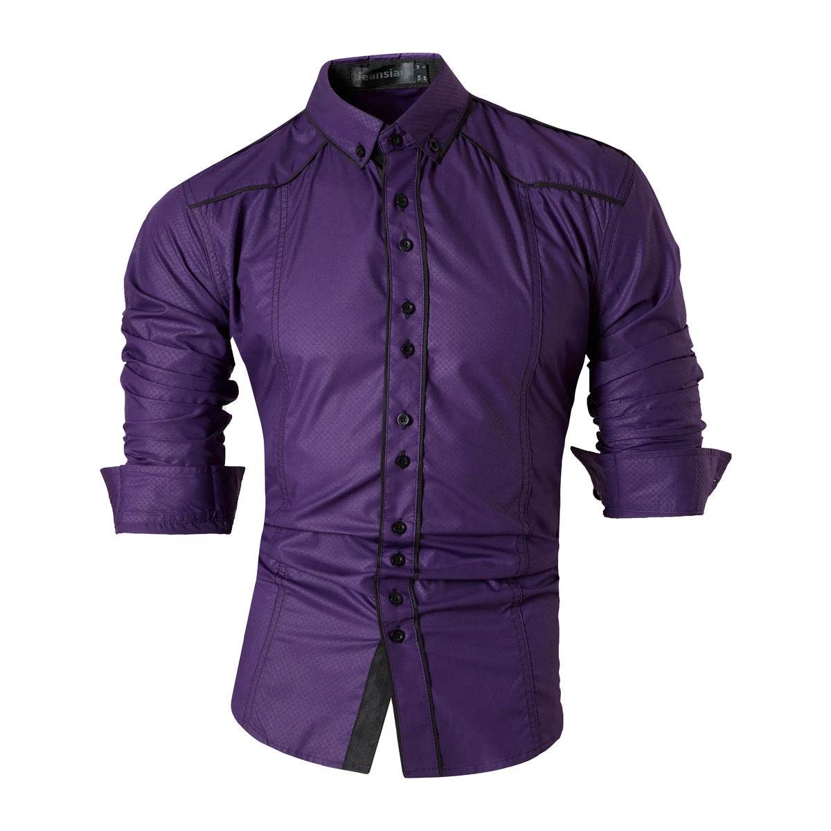 jeansian Men's Long Sleeve Casual Shirt - Spring Autumn Essential - Buy Center UK