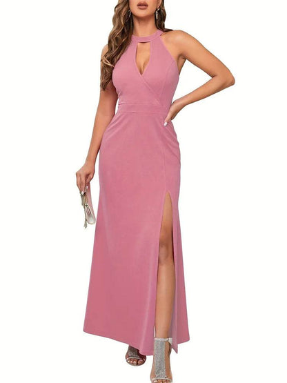 Buy Center Women's Elegant Evening Dresses - Sleeveless High Neck Style - Buy Center UK