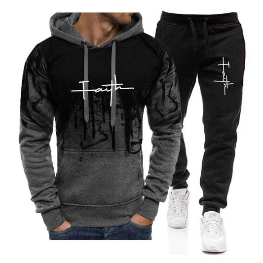 Buy Center Men's 2Pcs Sweatshirt & Tracksuit - Casual Fitness Set - Buy Center UK