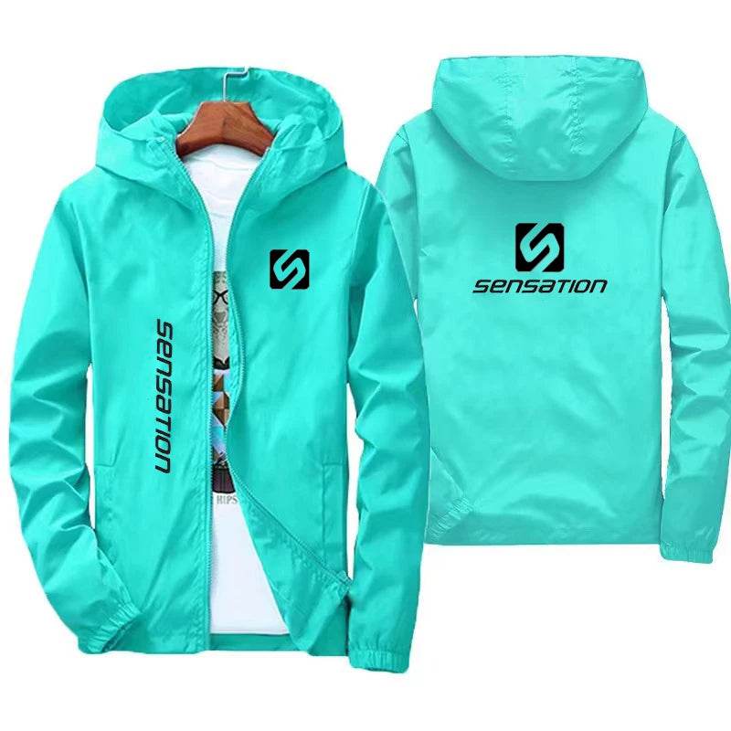 Buy Center Men's Waterproof Windbreaker Jacket - Hooded, Large Size - Buy Center UK