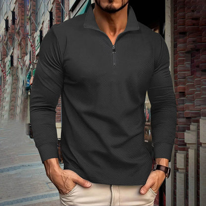 Buy Center Men's Turtleneck Pullover - Trendy Twill Jacquard Style - Buy Center UK