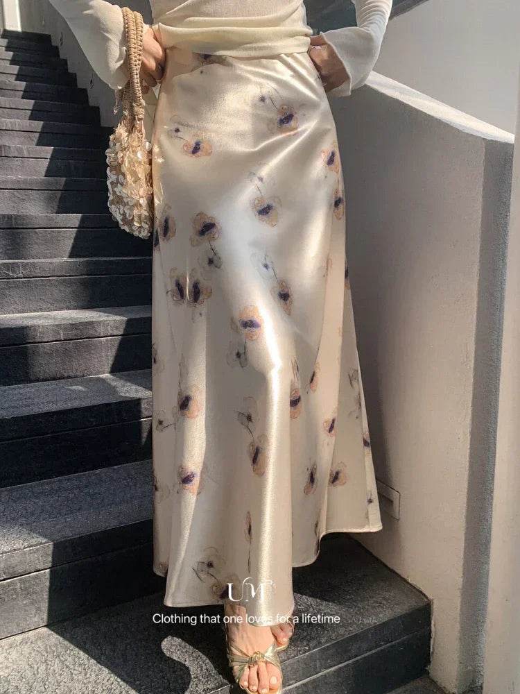 Buy Center High Waisted Fishtail Skirt - Elegant Silk Satin Design - Buy Center UK
