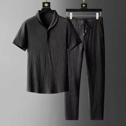 Buy Center Summer Ice Silk Linen Suit - Oversized Sleeveless Set - Buy Center UK