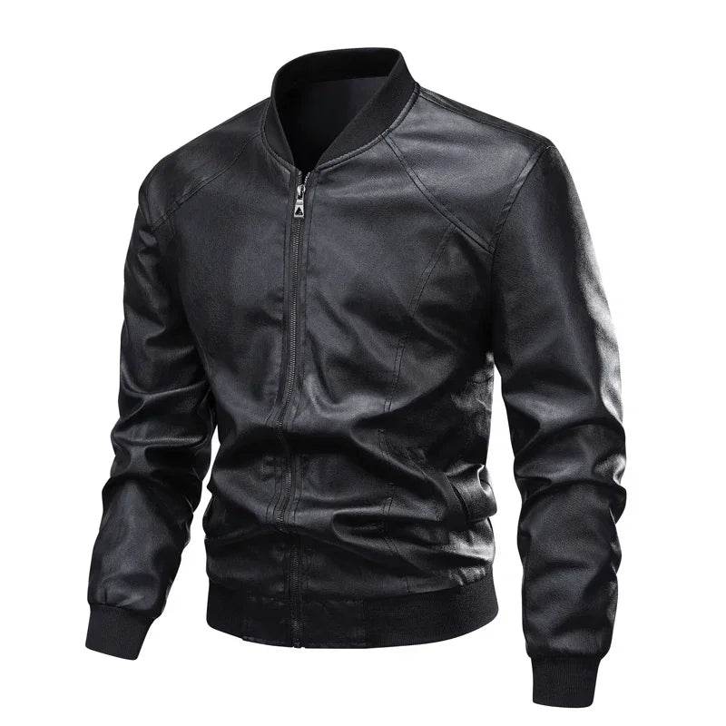 2025 Men's Vintage Black Motorcycle Leather Jacket - Oversized Style - Buy Center UK