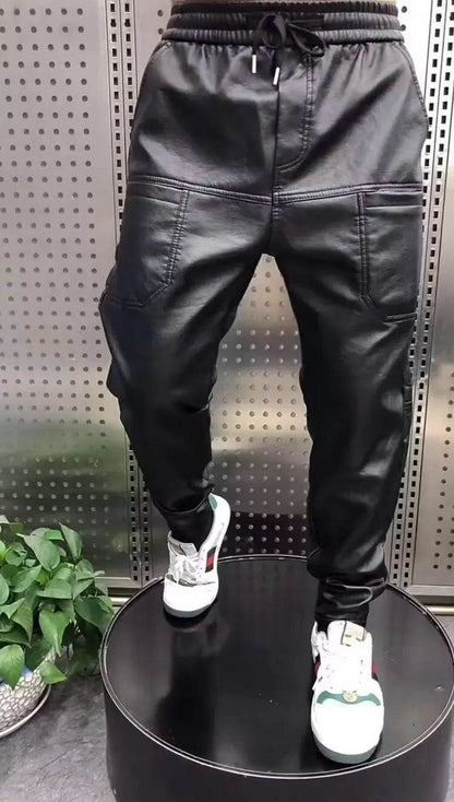 Buy Center Outdoor Loose Harem Leather Pants - Casual Luxury Style - Buy Center UK
