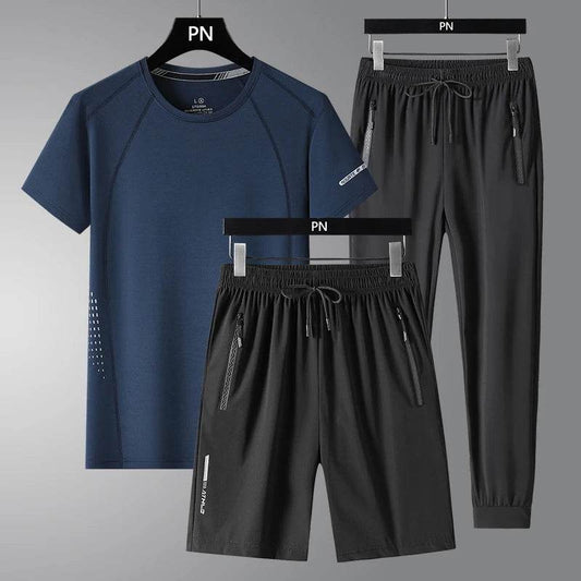 2025 Summer Black White Tracksuit Set - Men's Oversized Sportswear - Buy Center UK