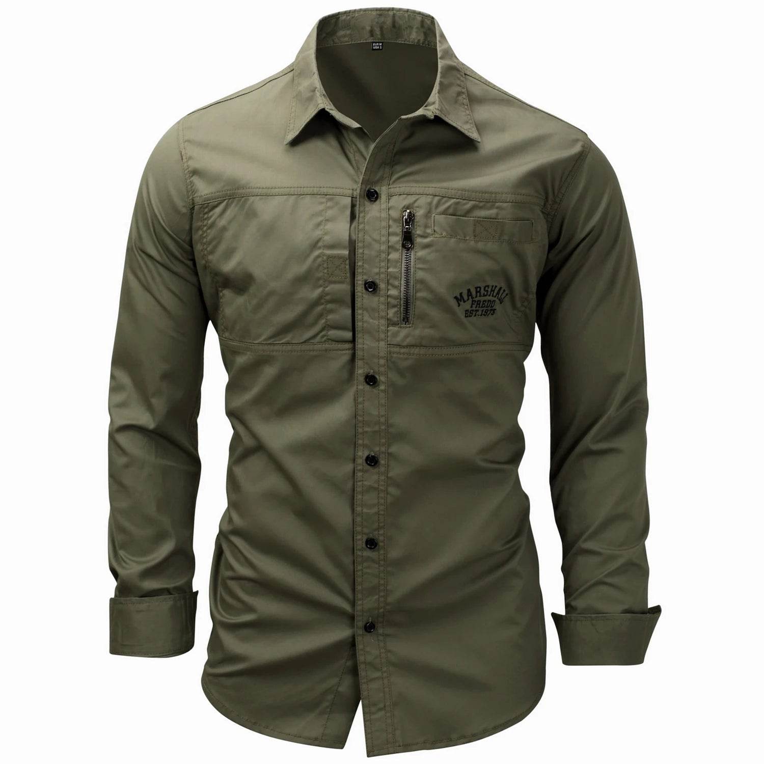 Buy Center Men's 100% Cotton Multi-Pocket Safari Shirt - Long Sleeve - Buy Center UK