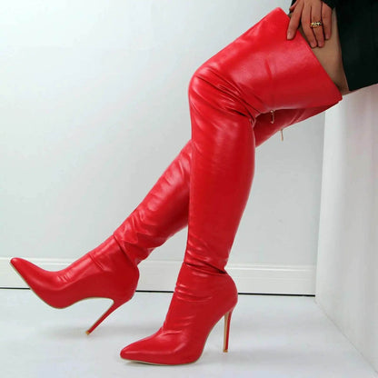 Buy Center Women's Over Knee Boots - High Heel 11cm, Big Size 40-46 - Buy Center UK