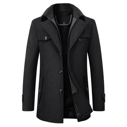 Buy Center Men's Woolen Coat - Thickened Warm Fashion Jacket 2023 - Buy Center UK
