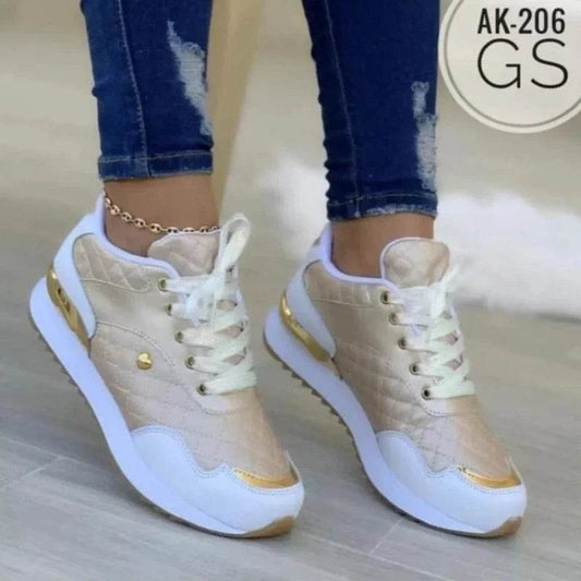 2025 Women's Mesh Sneakers - Lightweight Lace-Up Patchwork Shoes - Buy Center UK