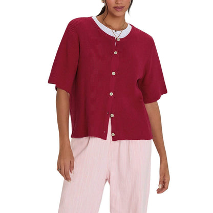 Buy Center Vintage Y2K Cardigan - Women’s Short Sleeve Knitwear - Buy Center UK