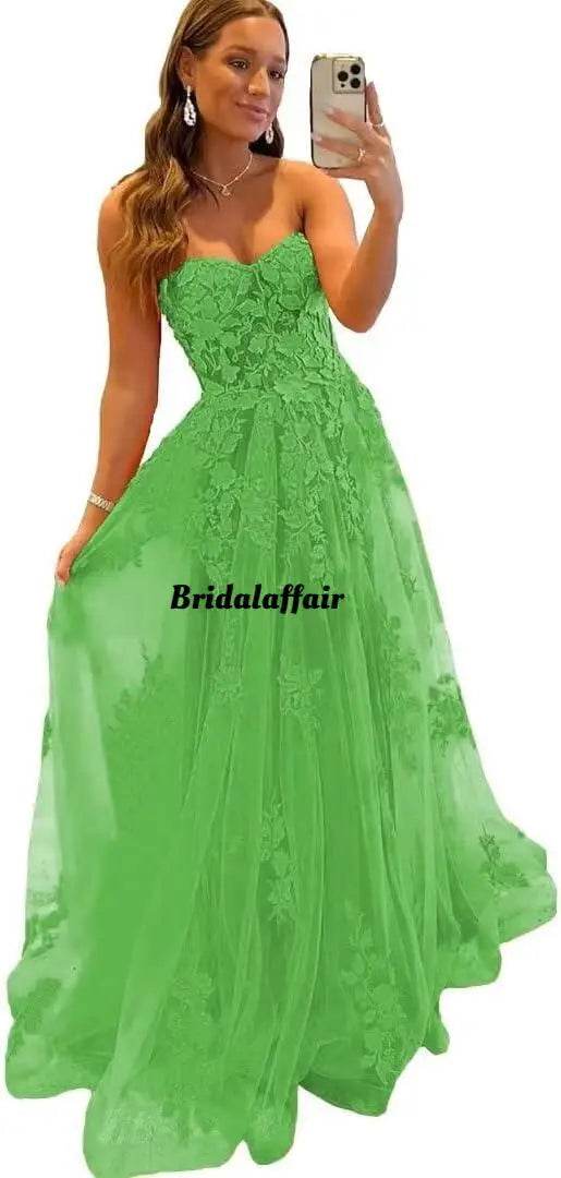 Elegant Orange Lace Appliques Prom Dress - Sweetheart A-Line Gown - Buy Center UK