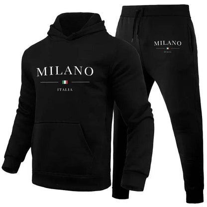Buy Center Men’s Luxury Milano Print Hoodie Set - Casual Streetwear - Buy Center UK