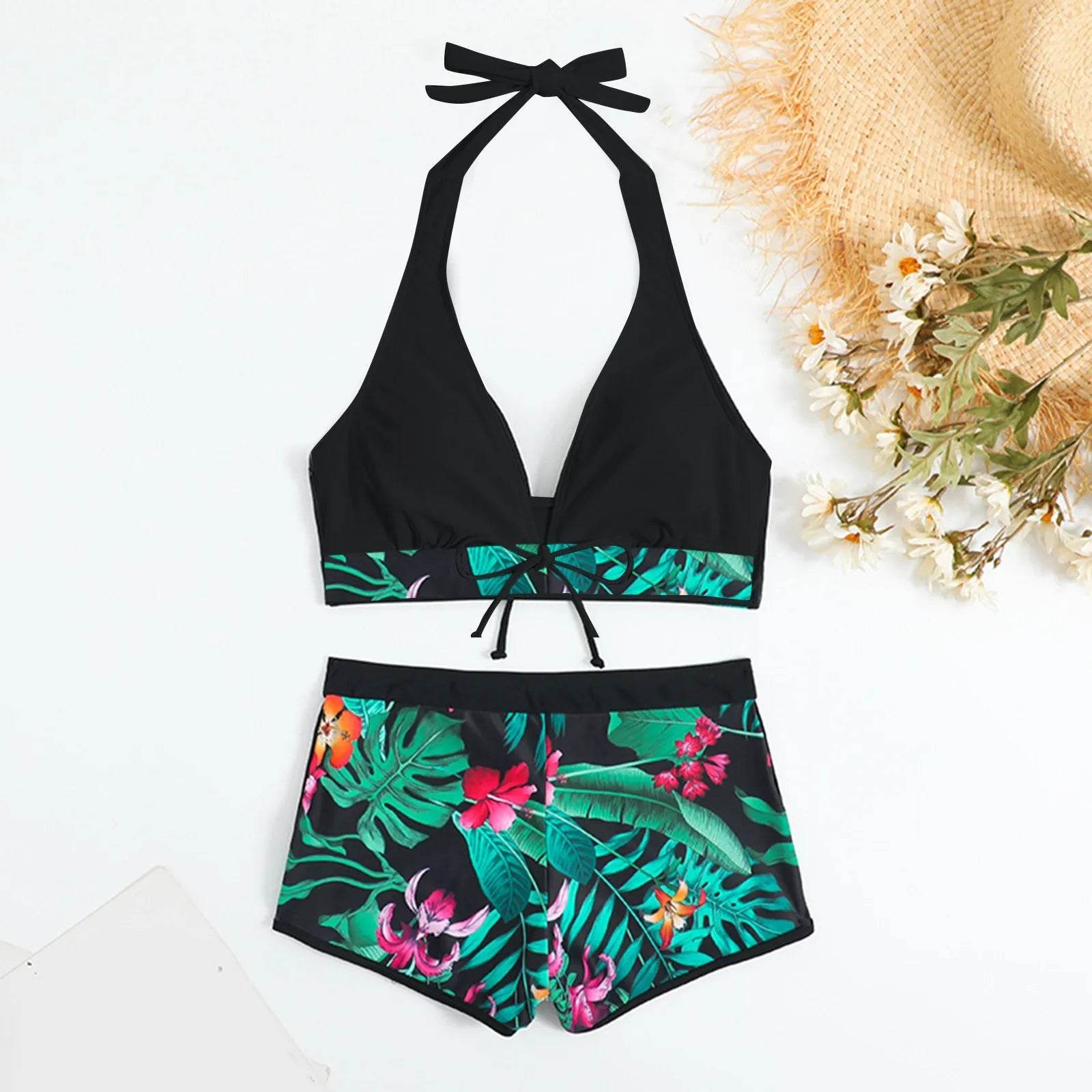 Buy Center Tropical Print Bikinis Set for Teens – Affordable Swimwear - Buy Center UK