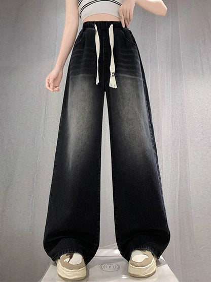 Buy Center High Elastic Plus Size Jeans - Trendy Black Denim - Buy Center UK
