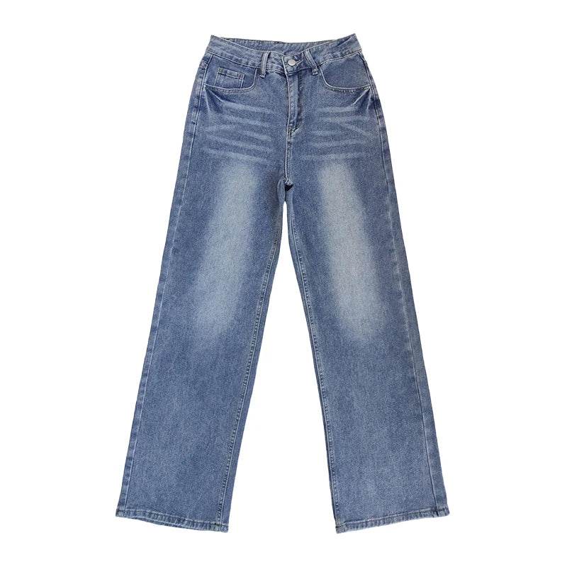 Buy Center Women's Classic Washed Jeans - Loose Straight-Leg Fit - Buy Center UK