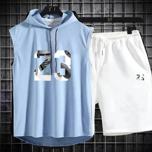 Buy Center Men's Summer Two Piece Set - Casual T-Shirt & Shorts - Buy Center UK