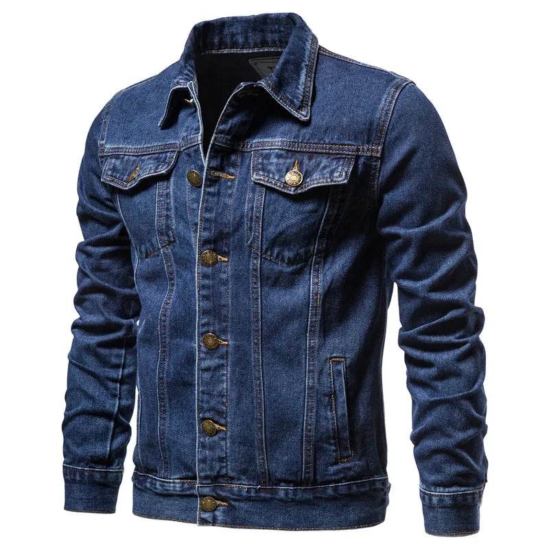 2024 Autumn Men’s Denim Jackets - Slim Fit Casual Motorcycle Coats - Buy Center UK