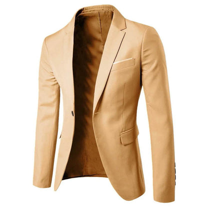 Buy Center Men's Casual Slim Fit Blazer - Korean Style, Spring Fashion - Buy Center UK