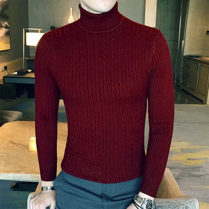 Buy Center Men's Turtleneck Pullover Sweater - Warm Slim Fit Design - Buy Center UK