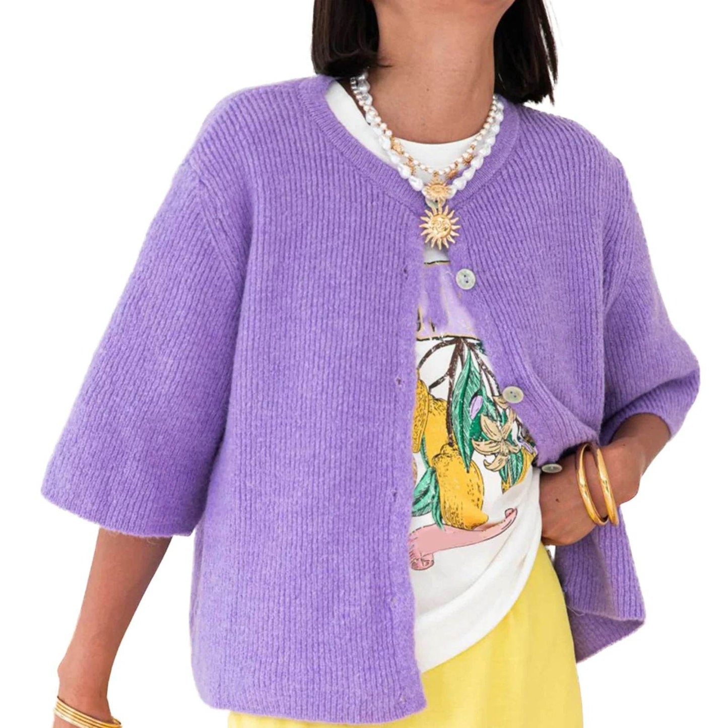 Buy Center Vintage Y2K Cardigan - Women’s Short Sleeve Knitwear - Buy Center UK