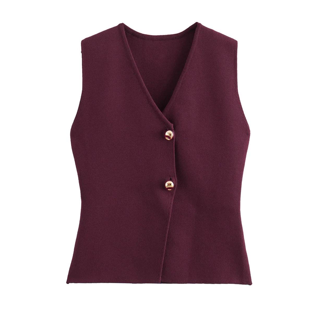 TRAF Women Knitted 2-Piece Set - V-Neck Top & Ankle Skirt - Buy Center UK
