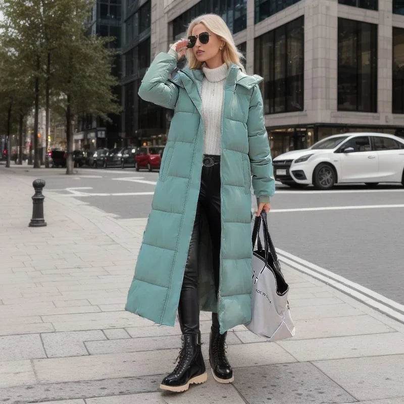 Buy Center Hooded Feather Coat - 2023 Long Women's Down Jacket - Buy Center UK