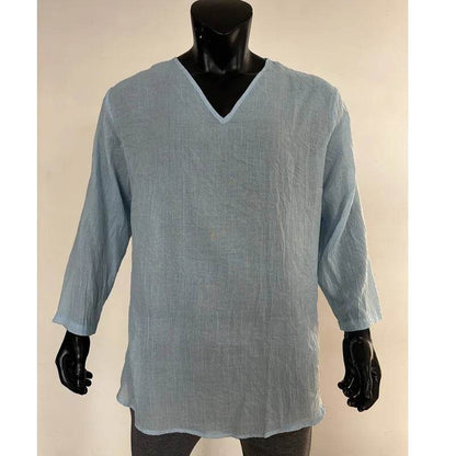 Buy Center V-neck Solid Color Casual Shirt - Stylish for All Seasons - Buy Center UK