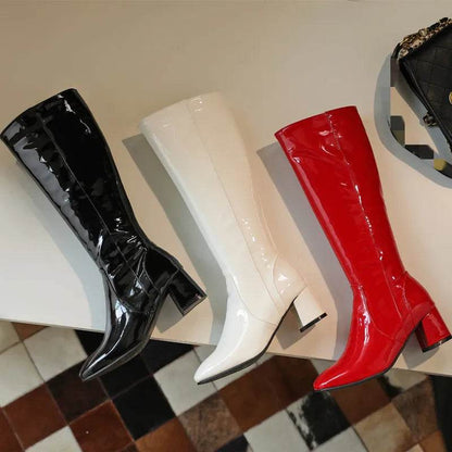 Buy Center Knee High Boots for Women - Elegant Square Toe Style - Buy Center UK