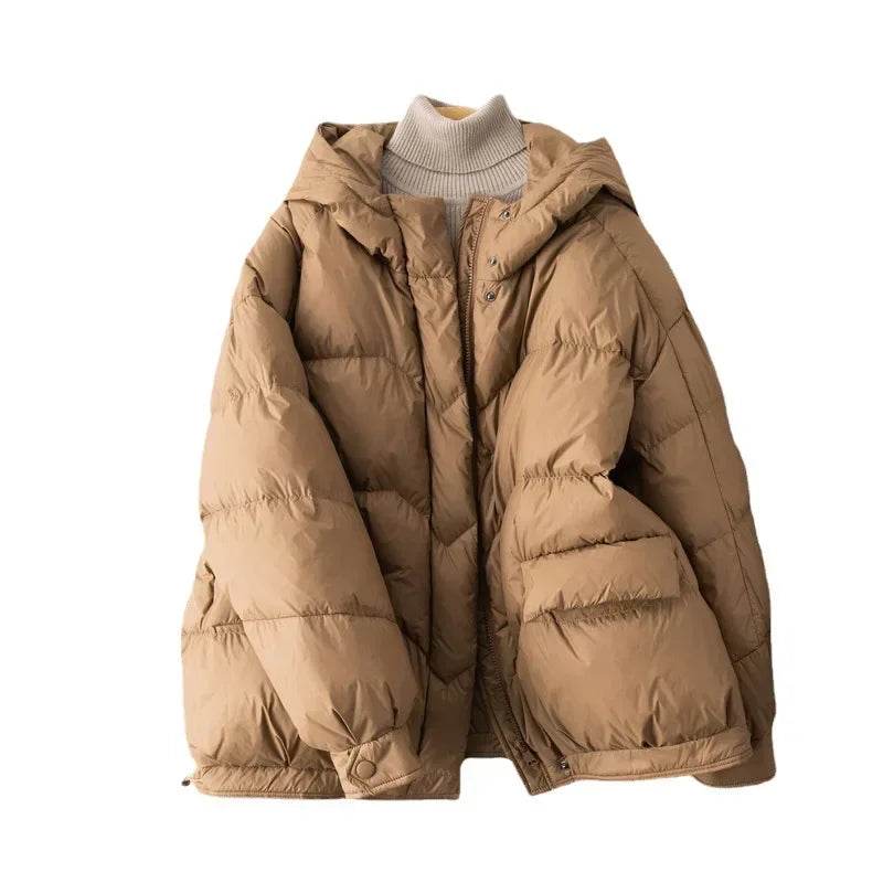 Buy Center Women's Oversize Duck Down Coat - Warm Hooded Jacket - Buy Center UK