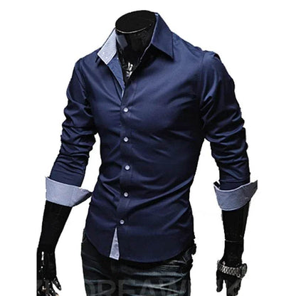 Buy Center Men's Stripes Long Sleeve Shirt - Slim Fit & Casual Style - Buy Center UK