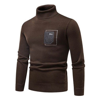 Buy Center Men's Turtleneck Sweater - Cozy Solid Color Casual Knit - Buy Center UK