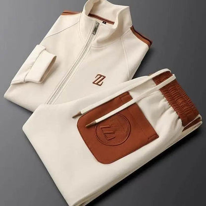 Buy Center Men's Embroidered Sports Jacket & Pants Set - Casual Style - Buy Center UK