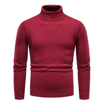 Buy Center Men's Turtleneck Sweater - Cozy Solid Color Casual Knit - Buy Center UK