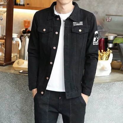 Buy Center Men's Denim Jacket - Korean Slim Fit for Autumn Style - Buy Center UK