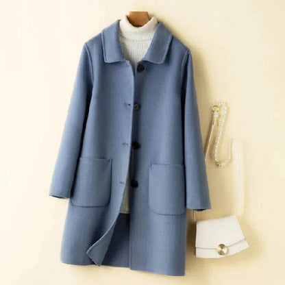 Buy Center Women's Solid Color Jackets - Elegant Retro Wool Blends - Buy Center UK