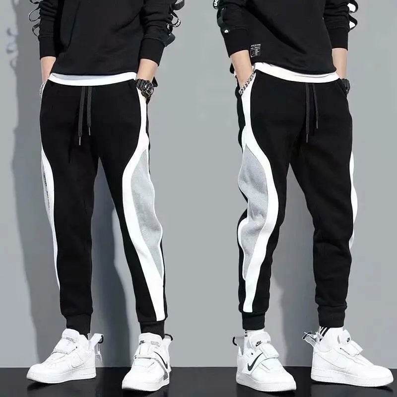 Buy Center 2024 Men's Sports Pants - Loose Fit & Patchwork Design - Buy Center UK