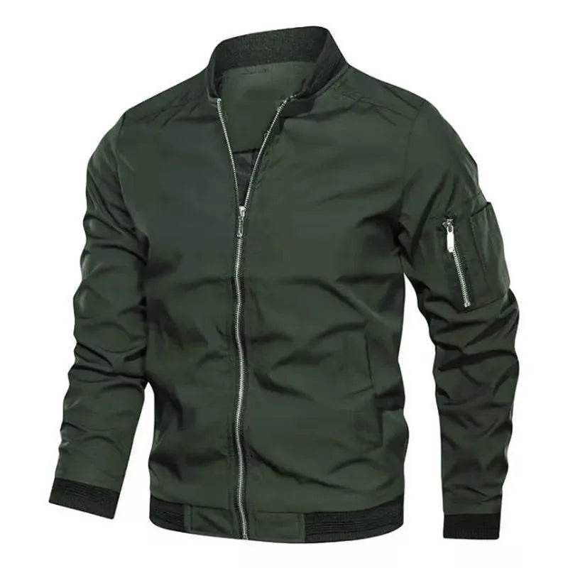 Buy Center Men's Bomber Jacket - Stylish Solid Color for Fall - Buy Center UK