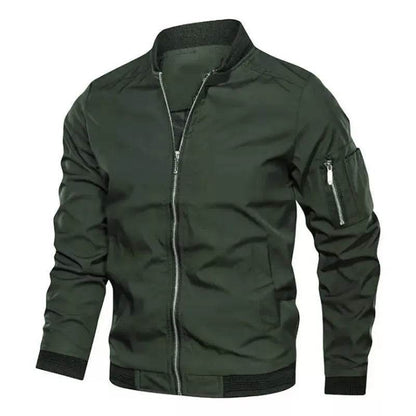 Buy Center Men's Bomber Jacket - Stylish Solid Color for Fall - Buy Center UK