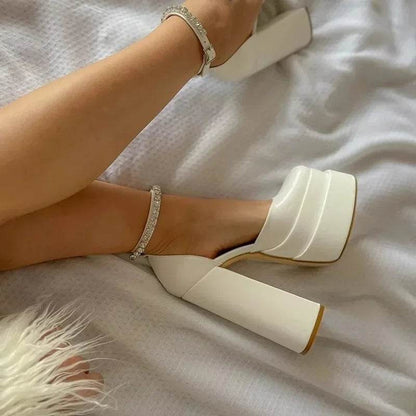 Buy Center Crystal Buckle Mary Jane Shoes - High Heel Party Pumps - Buy Center UK