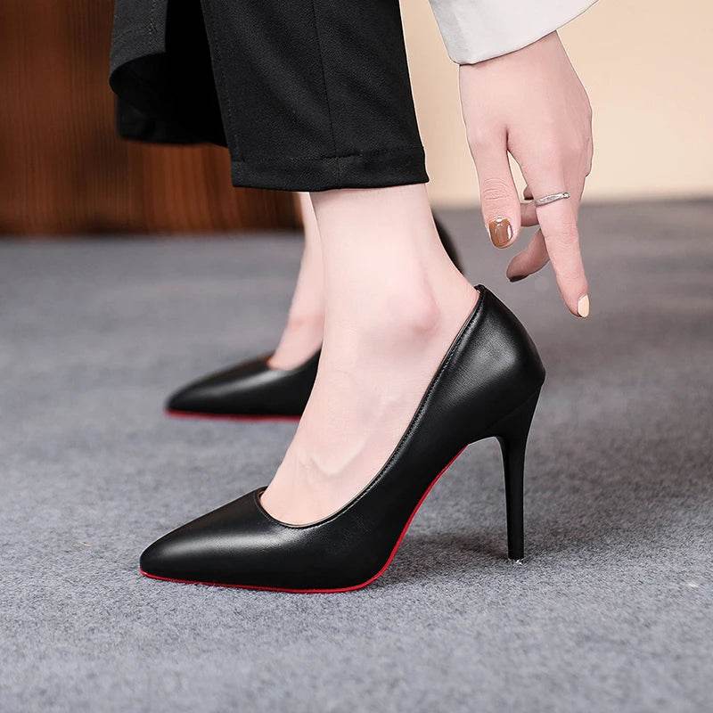 Buy Center Red Sole High Heel Pumps - Classic Pointed Toe Design - Buy Center UK