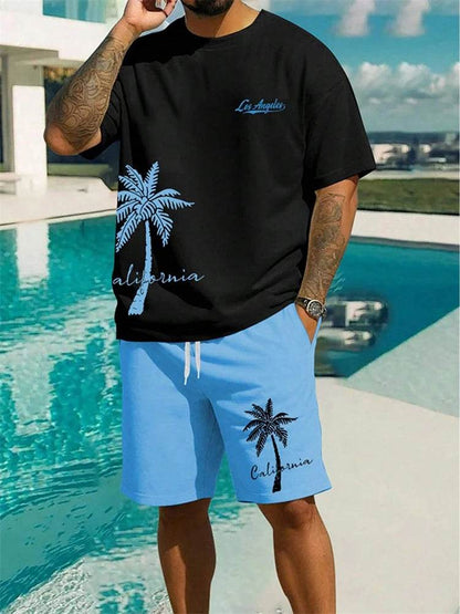 Buy Center Men's Hawaiian Coconut Print Suit - Trendy Summer Outfit - Buy Center UK