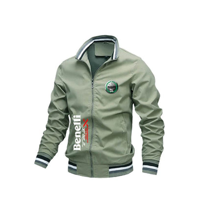 Benelli Windproof Bomber Jacket for Men - Oversized Casual Style - Buy Center UK