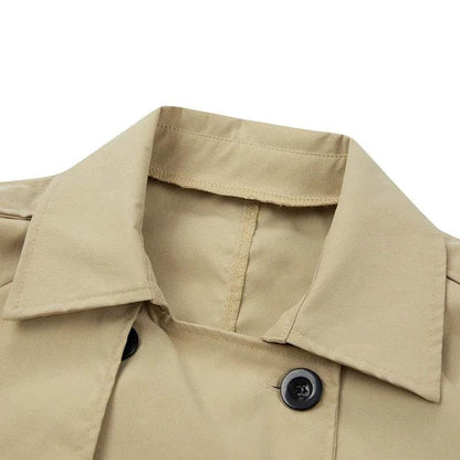 Buy Center Women's Double Breasted Trench Coat - Chic Windbreaker - Buy Center UK