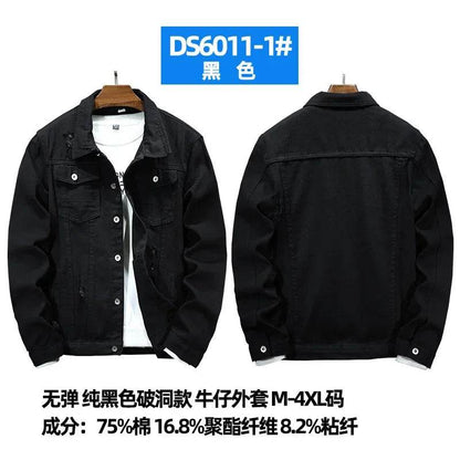 Buy Center Men's Denim Jacket - Casual Turn Down Collar, Full Sleeve - Buy Center UK