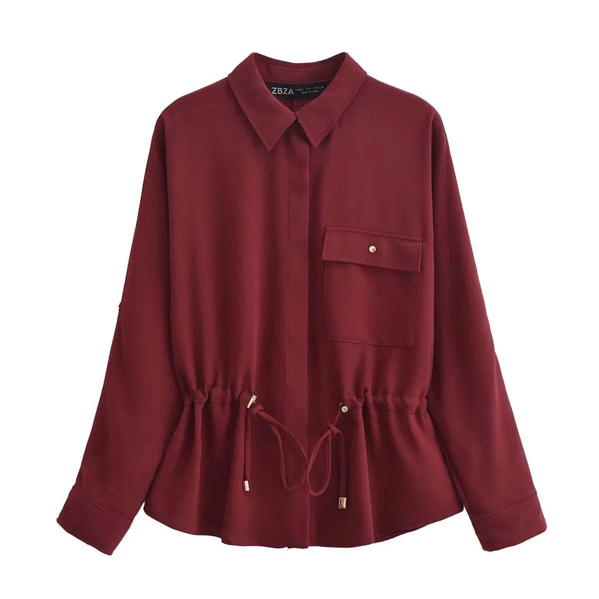 PB&ZA Women's Fashion Sets - Collared Blouse & Wide Leg Pants - Buy Center UK