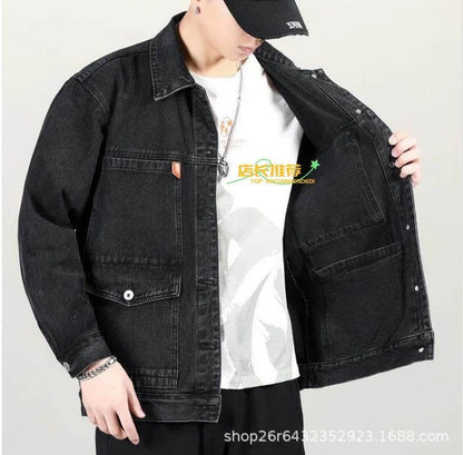 Buy Center Trendy Men's Loose Fit Denim Jacket - Spring Fashion - Buy Center UK