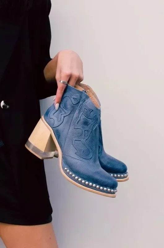 Buy Center Female Ankle Boots - Stylish British Embroidered Design - Buy Center UK
