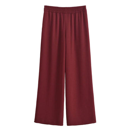 PB&ZA Women's Fashion Sets - Collared Blouse & Wide Leg Pants - Buy Center UK