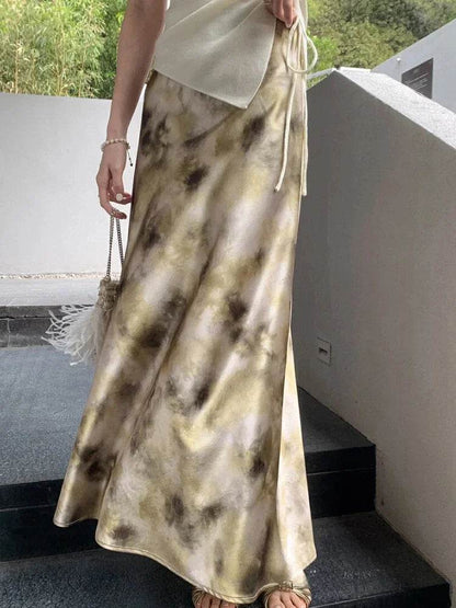 Buy Center High Waisted Fishtail Skirt - Elegant Silk Satin Design - Buy Center UK